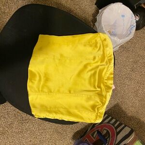 Bright Yellow Satin tube top